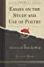 Seller image for Essays on the Study and Use of Poetry (Classic Reprint) [Soft Cover ] for sale by booksXpress