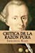 Seller image for Critica de la razon pura (Spanish Edition) [Soft Cover ] for sale by booksXpress