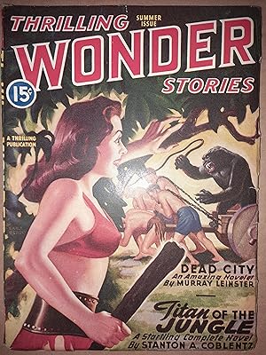 Bild des Verkufers fr Thrilling Wonder Stories Vol.XXVIII No.3 Summer 1946 (Titan of the Jungle; Dead City; The Ice World; Twilight Planet; Zero; Forever Is Today) zum Verkauf von N & A Smiles