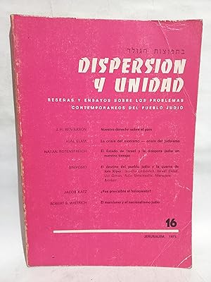 Imagen del vendedor de Dispersion y Unidad N16 a la venta por Libros de Ultramar Alicante