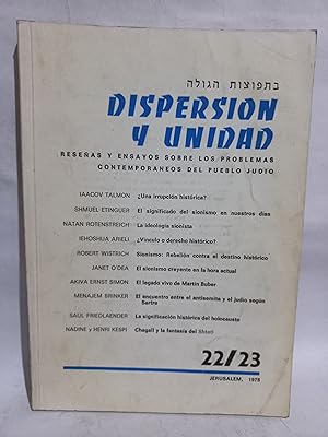 Imagen del vendedor de Dispersion y Unidad N22/23 a la venta por Libros de Ultramar Alicante