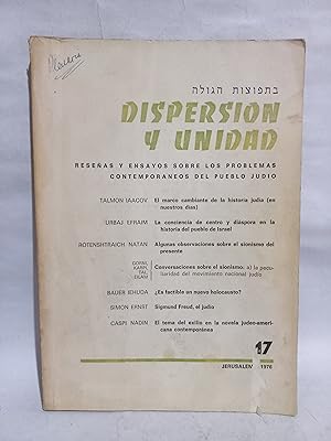 Imagen del vendedor de Dispersion y Unidad N17 a la venta por Libros de Ultramar Alicante