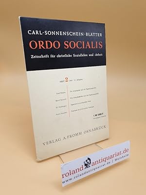 Seller image for ORDO SOCIALIS - Carl-Sonnenschein-Bltter - Zeitschrift fr christliche Soziallehre und -Arbeit ; 12. Jahrgang ; Heft 2 ; 1964 for sale by Roland Antiquariat UG haftungsbeschrnkt
