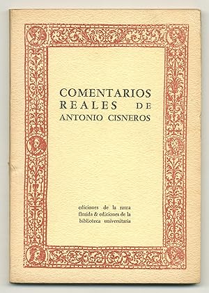 Imagen del vendedor de Commentarios Reales a la venta por Between the Covers-Rare Books, Inc. ABAA