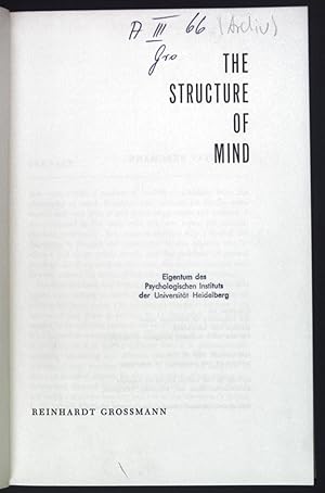 Imagen del vendedor de The Structure of Mind. a la venta por books4less (Versandantiquariat Petra Gros GmbH & Co. KG)