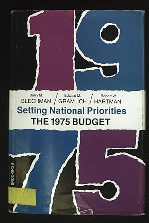 Imagen del vendedor de Setting National Priorities, the 1975 Budget. a la venta por books4less (Versandantiquariat Petra Gros GmbH & Co. KG)