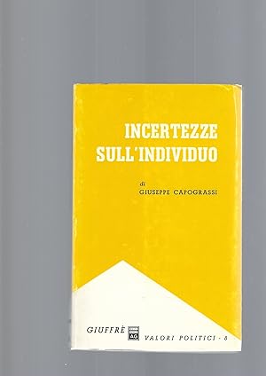 Image du vendeur pour INCERTEZZE SULL'INDIVIDUO mis en vente par librisaggi