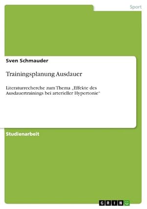 Imagen del vendedor de Trainingsplanung Ausdauer a la venta por BuchWeltWeit Ludwig Meier e.K.