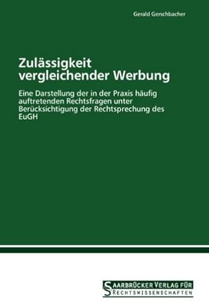 Seller image for Zulssigkeit vergleichender Werbung for sale by BuchWeltWeit Ludwig Meier e.K.