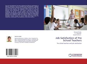 Imagen del vendedor de Job Satisfaction of Pre School Teachers a la venta por BuchWeltWeit Ludwig Meier e.K.