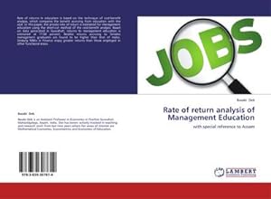 Bild des Verkufers fr Rate of return analysis of Management Education zum Verkauf von BuchWeltWeit Ludwig Meier e.K.