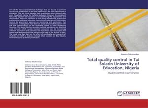 Seller image for Total quality control in Tai Solarin University of Education, Nigeria for sale by BuchWeltWeit Ludwig Meier e.K.