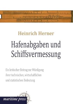 Seller image for Hafenabgaben und Schiffsvermessung for sale by BuchWeltWeit Ludwig Meier e.K.