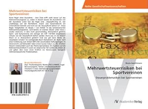 Bild des Verkufers fr Mehrwertsteuerrisiken bei Sportvereinen zum Verkauf von BuchWeltWeit Ludwig Meier e.K.