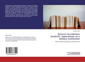 Seller image for Science Foundation students experiences at a tertiary institution for sale by BuchWeltWeit Ludwig Meier e.K.