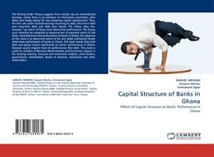 Bild des Verkufers fr Capital Structure of Banks in Ghana zum Verkauf von BuchWeltWeit Ludwig Meier e.K.