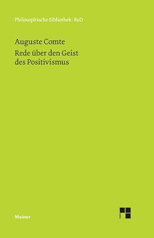 Seller image for Rede ber den Geist des Positivismus for sale by BuchWeltWeit Ludwig Meier e.K.