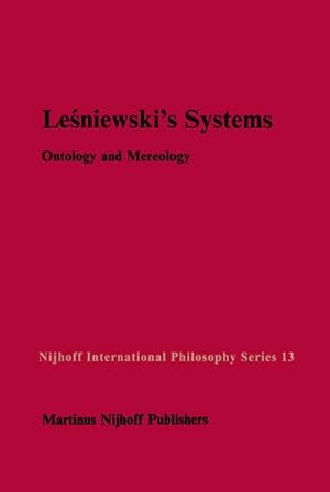 Bild des Verkufers fr Leniewskis Systems zum Verkauf von BuchWeltWeit Ludwig Meier e.K.