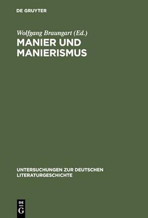 Seller image for Manier und Manierismus for sale by BuchWeltWeit Ludwig Meier e.K.