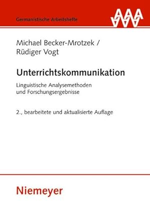 Bild des Verkufers fr Unterrichtskommunikation zum Verkauf von BuchWeltWeit Ludwig Meier e.K.