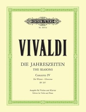 Seller image for Die vier Jahreszeiten: Konzert fr Violine, Streicher und Basso continuo f-Moll op. 8 Nr. 4 RV 297 "Der Winter" for sale by BuchWeltWeit Ludwig Meier e.K.