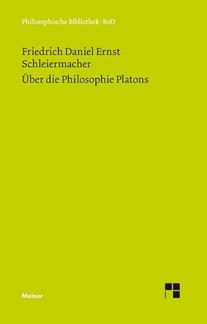 Imagen del vendedor de ber die Philosophie Platons a la venta por BuchWeltWeit Ludwig Meier e.K.
