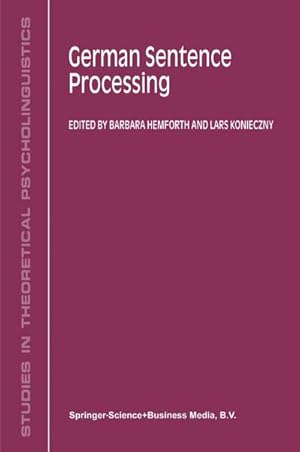 Seller image for German Sentence Processing for sale by BuchWeltWeit Ludwig Meier e.K.