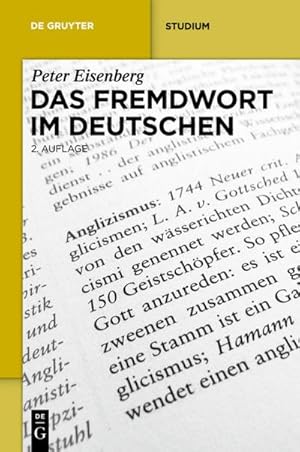 Seller image for Das Fremdwort im Deutschen for sale by BuchWeltWeit Ludwig Meier e.K.