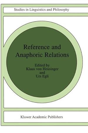 Seller image for Reference and Anaphoric Relations for sale by BuchWeltWeit Ludwig Meier e.K.