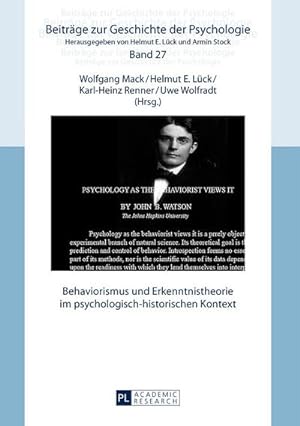 Image du vendeur pour Behaviorismus und Erkenntnistheorie im psychologisch-historischen Kontext mis en vente par BuchWeltWeit Ludwig Meier e.K.
