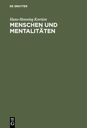 Image du vendeur pour Menschen und Mentalitten mis en vente par BuchWeltWeit Ludwig Meier e.K.