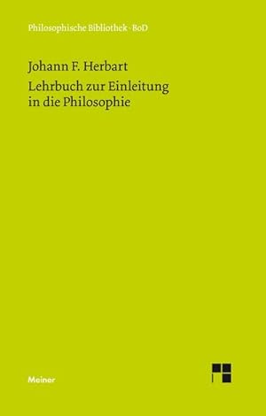 Seller image for Lehrbuch zur Einleitung in die Philosophie for sale by BuchWeltWeit Ludwig Meier e.K.
