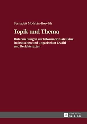 Immagine del venditore per Topik und Thema venduto da BuchWeltWeit Ludwig Meier e.K.