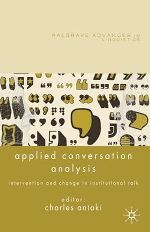 Image du vendeur pour Applied Conversation Analysis mis en vente par BuchWeltWeit Ludwig Meier e.K.