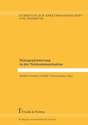 Seller image for Dialogoptimierung in der Telekommunikation for sale by BuchWeltWeit Ludwig Meier e.K.