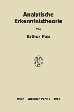 Seller image for Analytische Erkenntnistheorie for sale by BuchWeltWeit Ludwig Meier e.K.