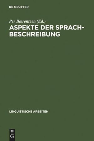 Seller image for Aspekte der Sprachbeschreibung for sale by BuchWeltWeit Ludwig Meier e.K.
