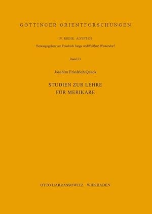 Seller image for Studien zur Lehre fr Merikare for sale by BuchWeltWeit Ludwig Meier e.K.