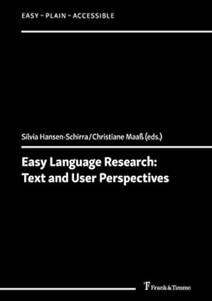 Seller image for Easy Language Research: Text and User Perspectives for sale by BuchWeltWeit Ludwig Meier e.K.