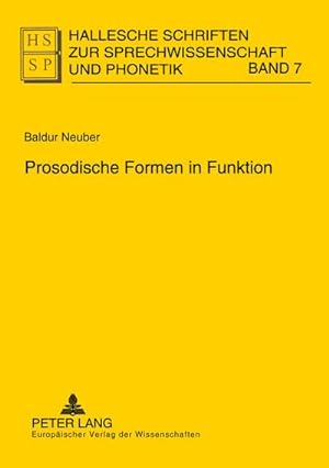 Seller image for Prosodische Formen in Funktion for sale by BuchWeltWeit Ludwig Meier e.K.