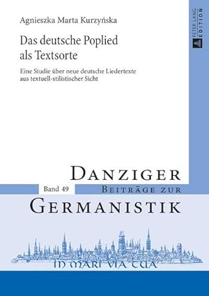 Immagine del venditore per Das deutsche Poplied als Textsorte venduto da BuchWeltWeit Ludwig Meier e.K.