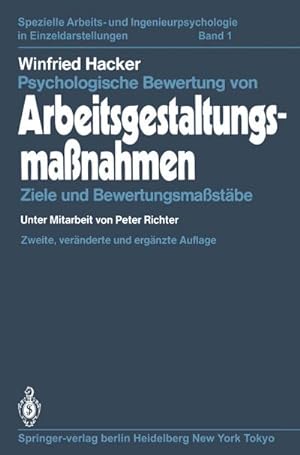 Imagen del vendedor de Psychologische Bewertung von Arbeitsgestaltungsmanahmen a la venta por BuchWeltWeit Ludwig Meier e.K.