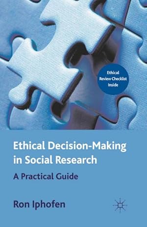 Imagen del vendedor de Ethical Decision Making in Social Research a la venta por BuchWeltWeit Ludwig Meier e.K.