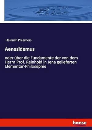 Imagen del vendedor de Aenesidemus a la venta por BuchWeltWeit Ludwig Meier e.K.