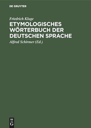 Bild des Verkufers fr Etymologisches Wrterbuch der deutschen Sprache zum Verkauf von BuchWeltWeit Ludwig Meier e.K.