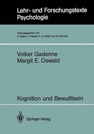 Immagine del venditore per Kognition und Bewutsein venduto da BuchWeltWeit Ludwig Meier e.K.