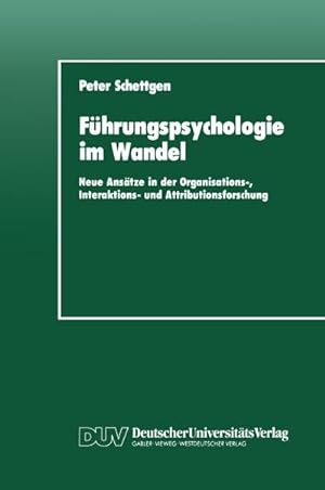 Bild des Verkufers fr Fhrungspsychologie im Wandel zum Verkauf von BuchWeltWeit Ludwig Meier e.K.