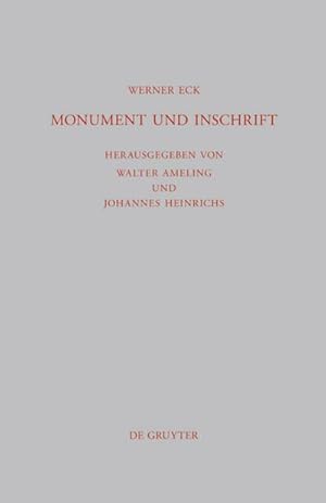 Immagine del venditore per Monument und Inschrift venduto da BuchWeltWeit Ludwig Meier e.K.