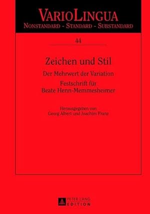 Seller image for Zeichen und Stil for sale by BuchWeltWeit Ludwig Meier e.K.