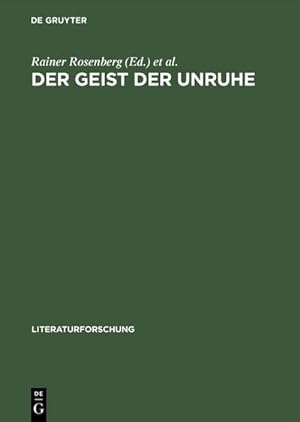 Image du vendeur pour Der Geist der Unruhe mis en vente par BuchWeltWeit Ludwig Meier e.K.